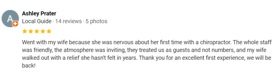 Chiropractic Hickory NC Ashley Prater Testimonial